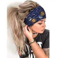 Summer Women's Yoga Headscarf Wide Hair Band